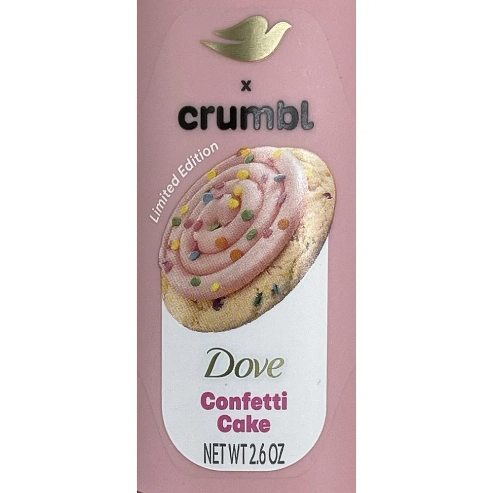 Dove X Crumbl  Crumble Confetti Birthday Cake Cookie Deodorant Stick 2.6 oz. New